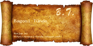 Bagosi Tünde névjegykártya