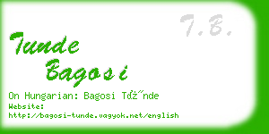 tunde bagosi business card